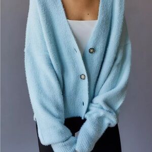 Urban Outfitters Light Blue Thea Cardigan | Size XS